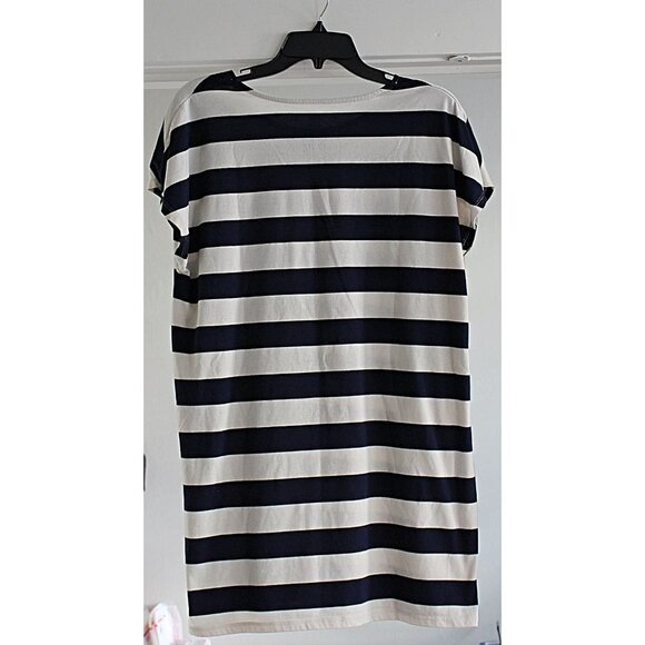 Graniph Design - Curious George Stipe T-Shirt Tunic Dress, Navy Medium - Picture 8 of 11